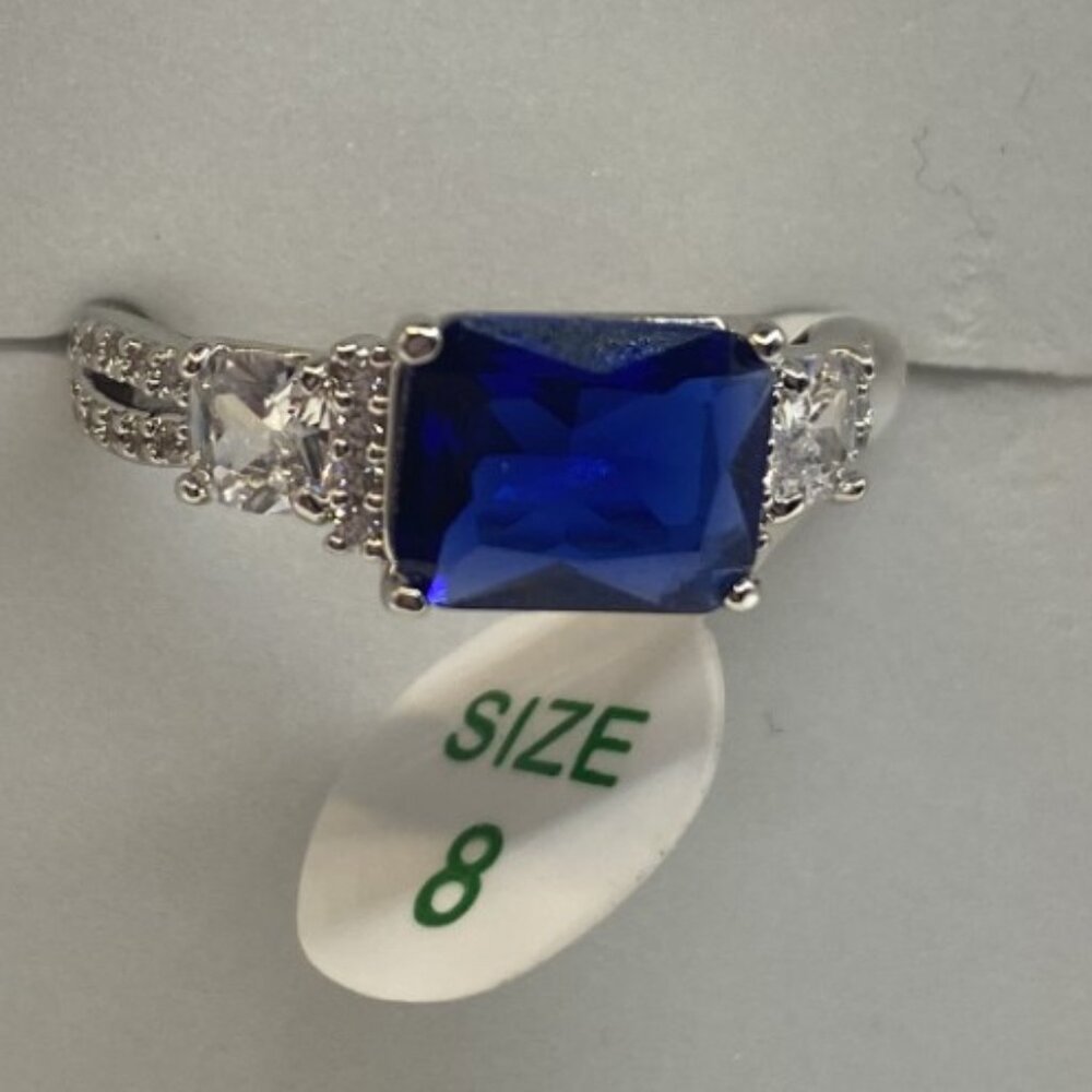 Come Hide Away Ring Size 8 RBP6639 - Lab Created Burma Blue Spinel Ring - BP